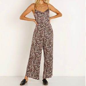 Nation LTD S Pippa Jumpsuit Y2K Animal Leopard Print Thin Lightweight Tank